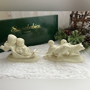 Department 56 Snowbabies figurine set titled "Mush”, 68824.
